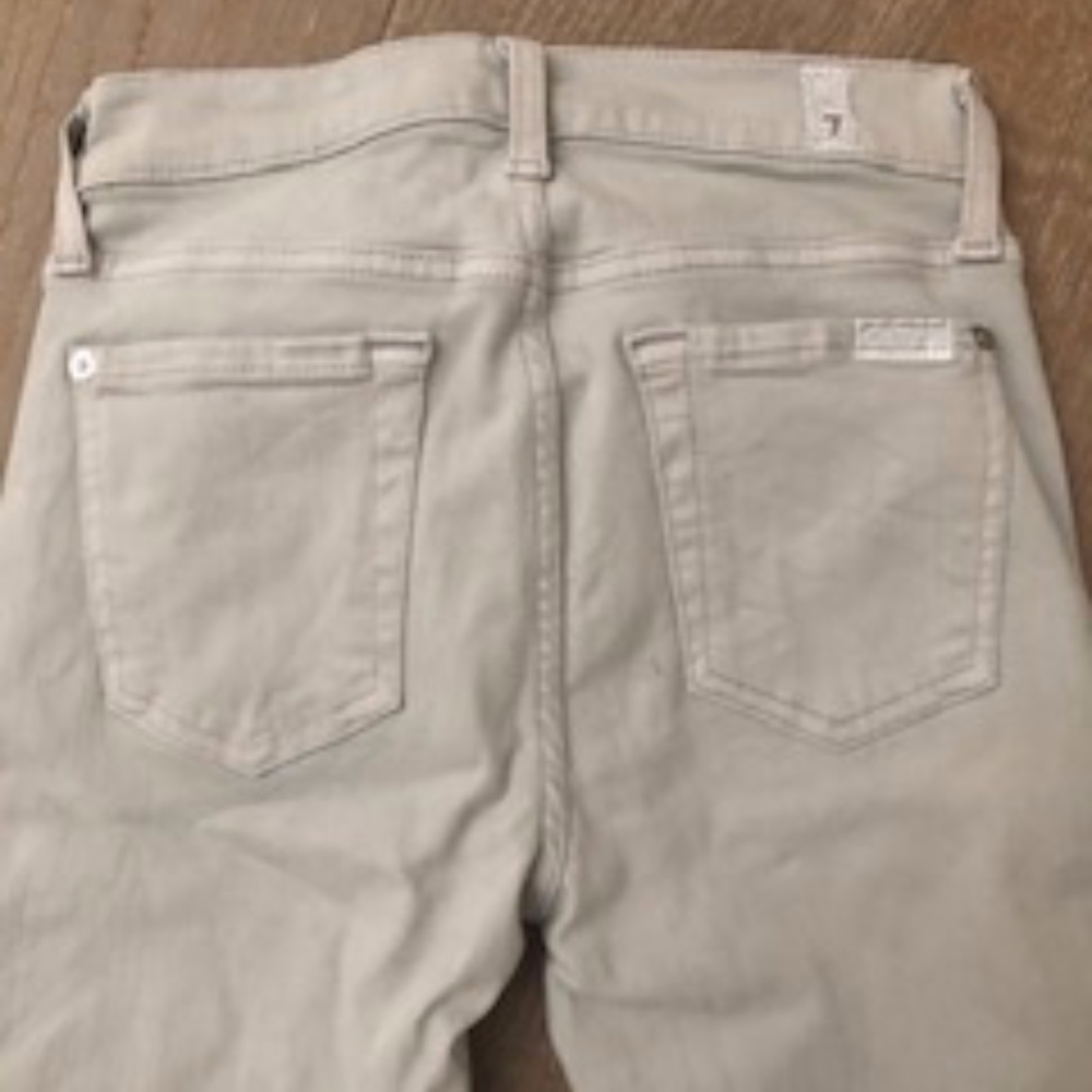 7 for All Mankind pale blue/grey skinny jeans